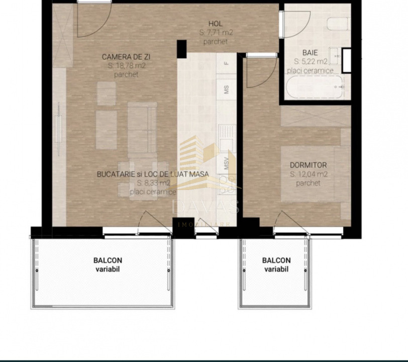 Apartament cu 2 camere | Etajul 1 | Finisaje moderne