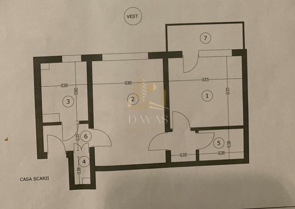 Apartament de 2 camere decomandat | Aleea Baisoara | 43.22 mp