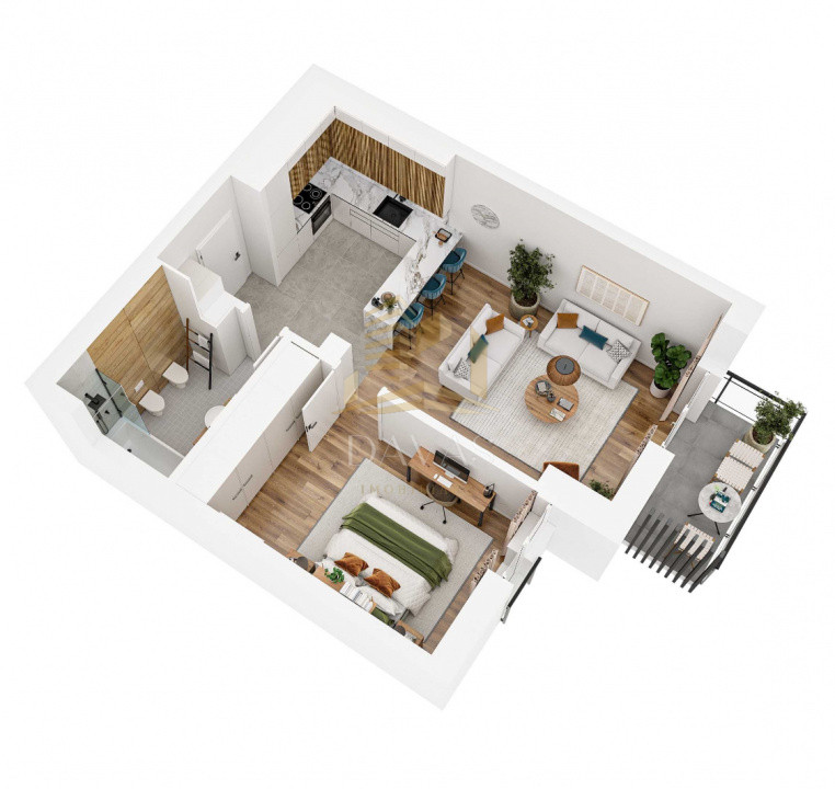 Apartament în bloc Nou de 2 camere - Parcare | Baciu 