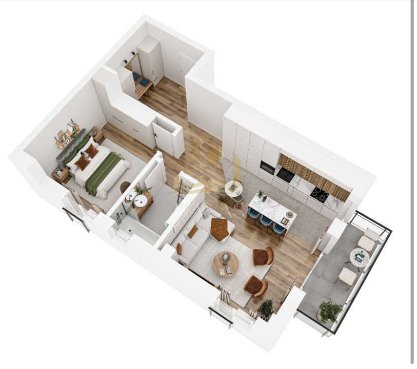 Apartament în bloc Nou de 2 camere - Parcare | Baciu 