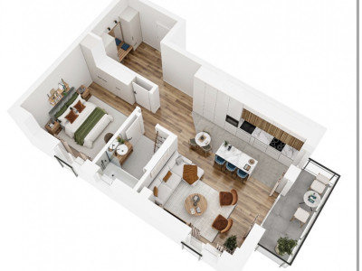 Apartament în bloc Nou de 2 camere - Parcare | Baciu 