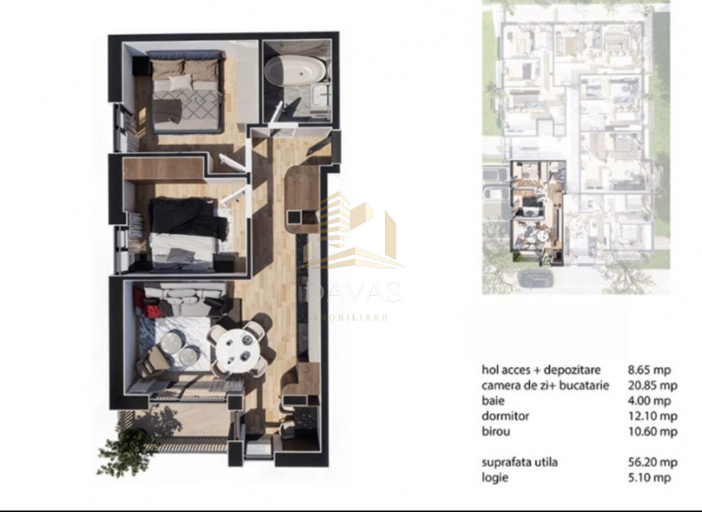 Apartament în bloc Nou de 3 camere - Parcare | Baciu 