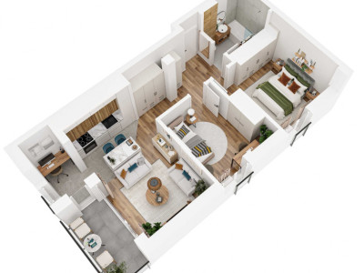 Apartament în bloc Nou de 3 camere - Parcare | Baciu 