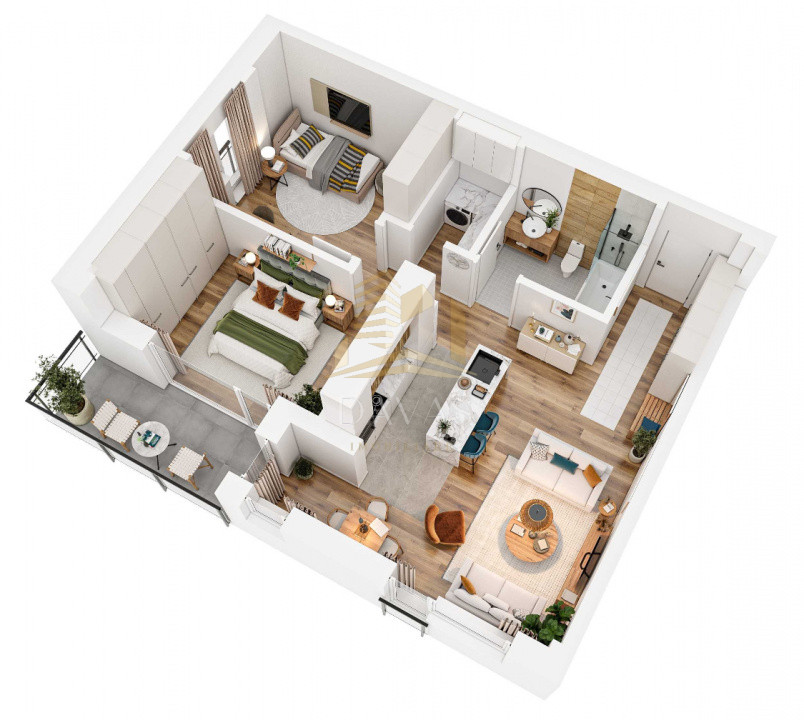 Apartament în bloc Nou de 3 camere - Parcare | Baciu 