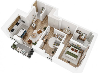 Apartament în bloc Nou de 3 camere - Parcare | Baciu 