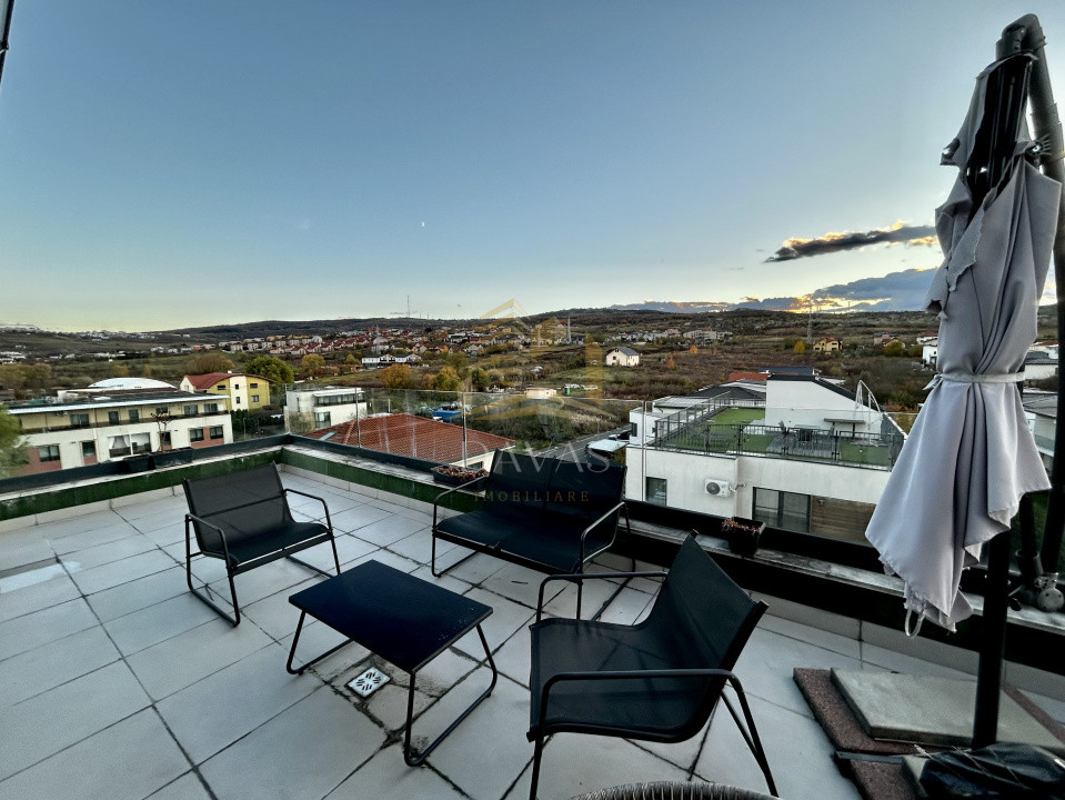 Penthouse 3 camere de inchiriat | Borhanci | Terasa 45mp | Parcare dubla