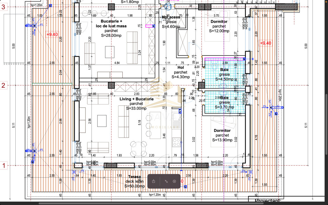 Penthouse de 3 camere semidecomandat - Parcare | Baciu 