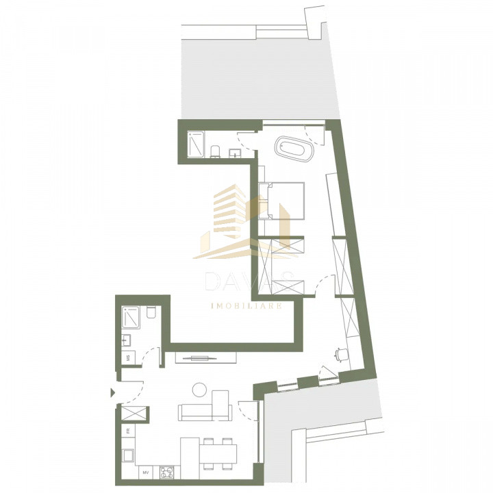 Apartament de 2 camere semidecomandat | Zona Gării