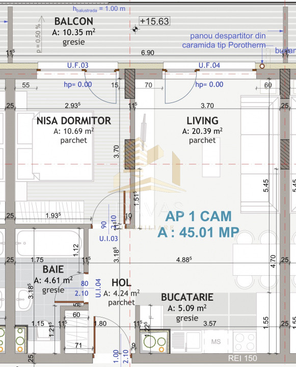 Apartament de 3 camere semidecomandat | Florești 