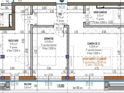 Apartament de 3 camere semidecomandat | Bloc nou Baciu 
