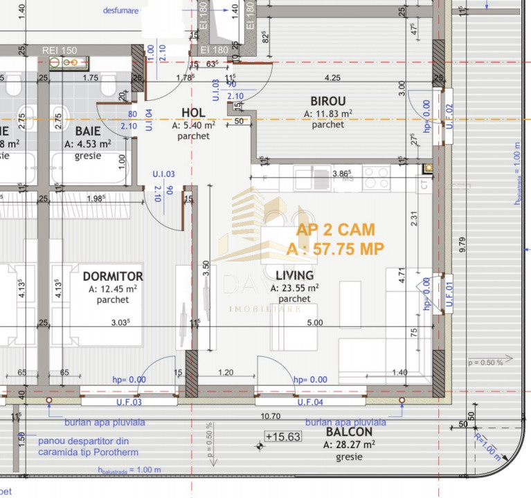 Apartament de 3 camere semidecomandat | Florești 