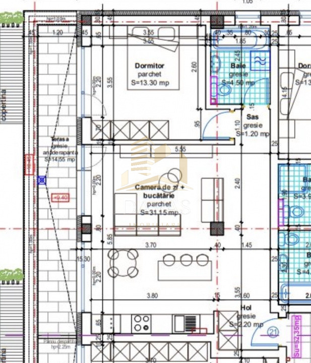 Penthouse de 2 camere - Parcare | Baciu 