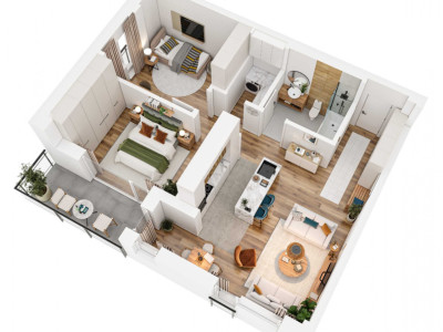 Apartament în bloc Nou de 3 camere - Parcare | Baciu 