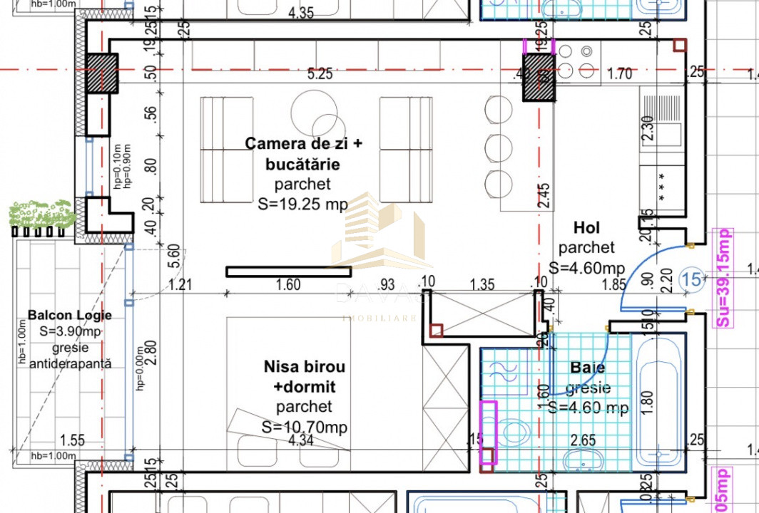 Apartament în bloc Nou de 1 camera + nisa - Parcare | Baciu 