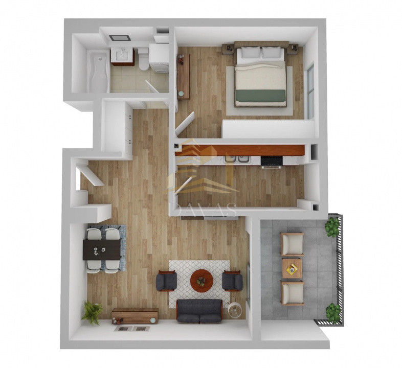 Apartament de 2 camere decomandat |  Andrei Muresanu Sud - Augustin Presecan