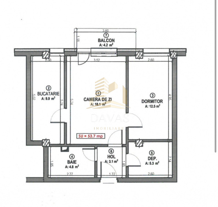 Apartament 2 camere semifinisat | Florești | Terra 