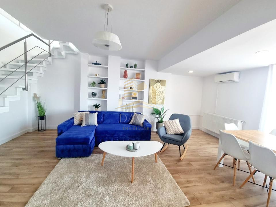 Penthouse pe 2 niveluri de închiriat | 4 camere| 160mp| Terasa 75mp | Buna Ziua