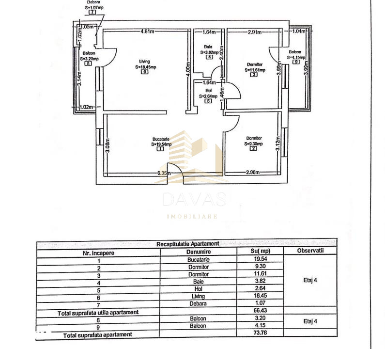 Apartament 3 camere decomandat +parcare primărie | 67mp | The Office | Marasti
